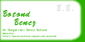 botond bencz business card